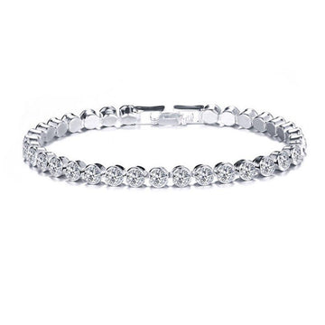 LOWEST PRICE - Luxury High Quality AAA Cubic Zirconia Crystals Tennis Bracelets For Women - Gold Silver Color Bracelets - The Jewellery Supermarket